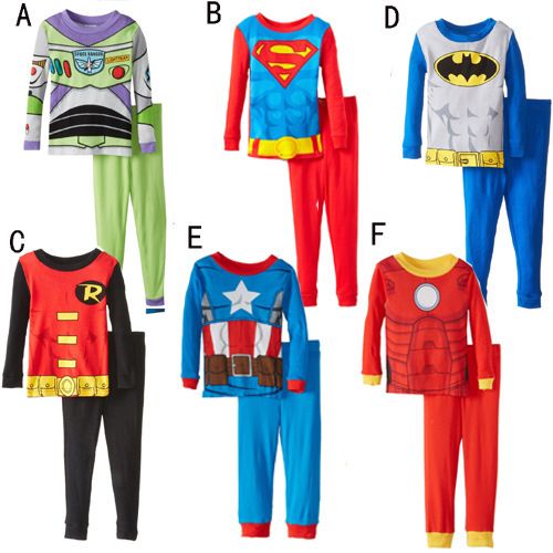 satin al cocuk karikatur supermen pijama uzun kollu elbisesi cocuk orumcek adam pijama seti 2adet elbiseler pantolonlar kaptan amerika batman