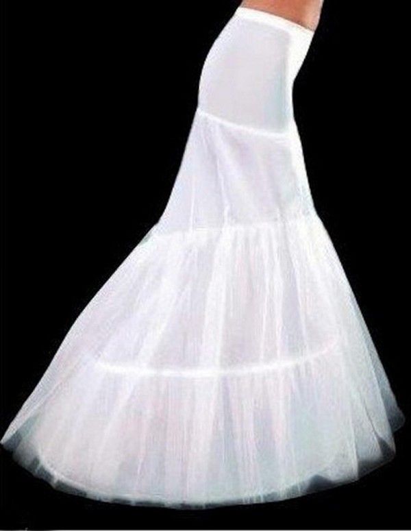 Wedding Dress Petticoat Crinoline A-line Fishtail Mermaid Hoops Slip Underskirt