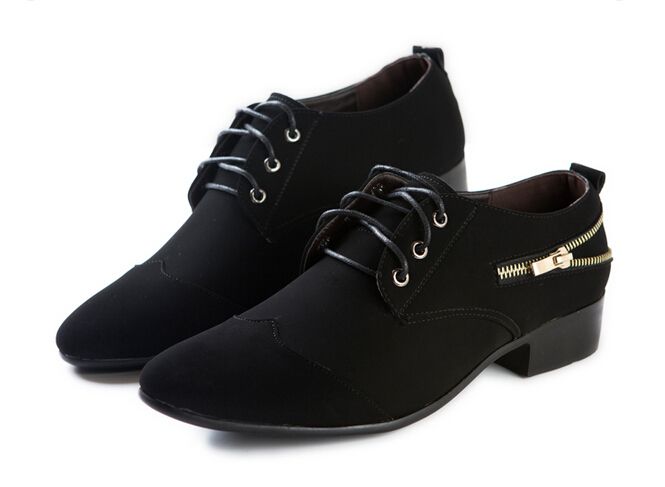 2015 New Hot Style Mens Wedding Shoes Mens Black Frosted Leather