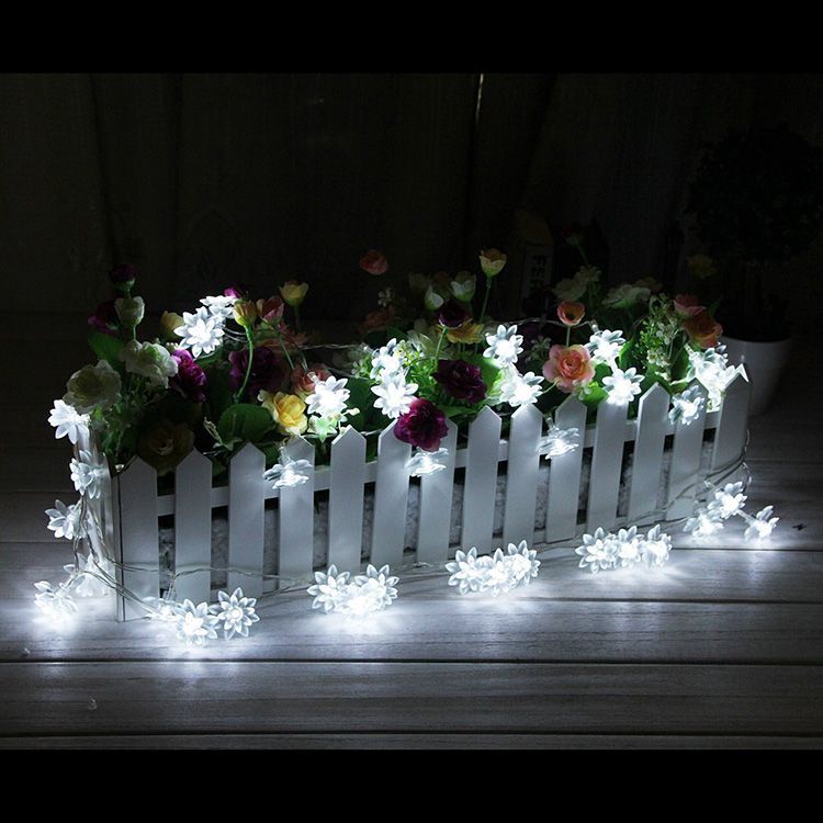 5M 20 Pcs Waterproof Flower Solar LED String Lights Outdoor Indoor Garden Decor 5M 20 Pcs Waterproof Flower Solar LED String Lights Outdoor Indoor Garden Decor
