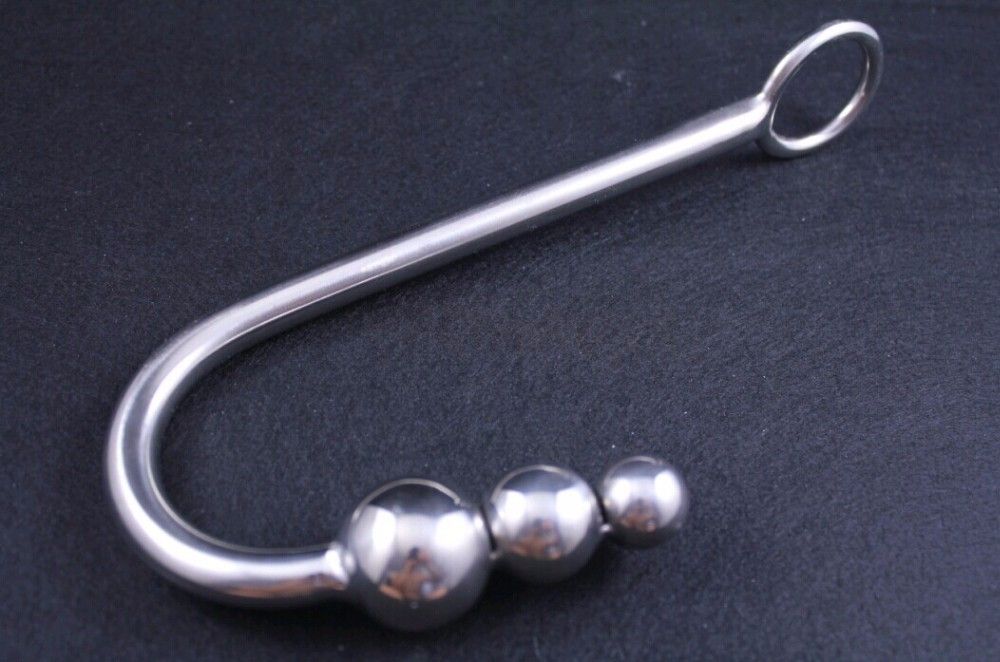 Three Solid Balls Stainless Steel Anal Hook Anal Beads PlugSexy
