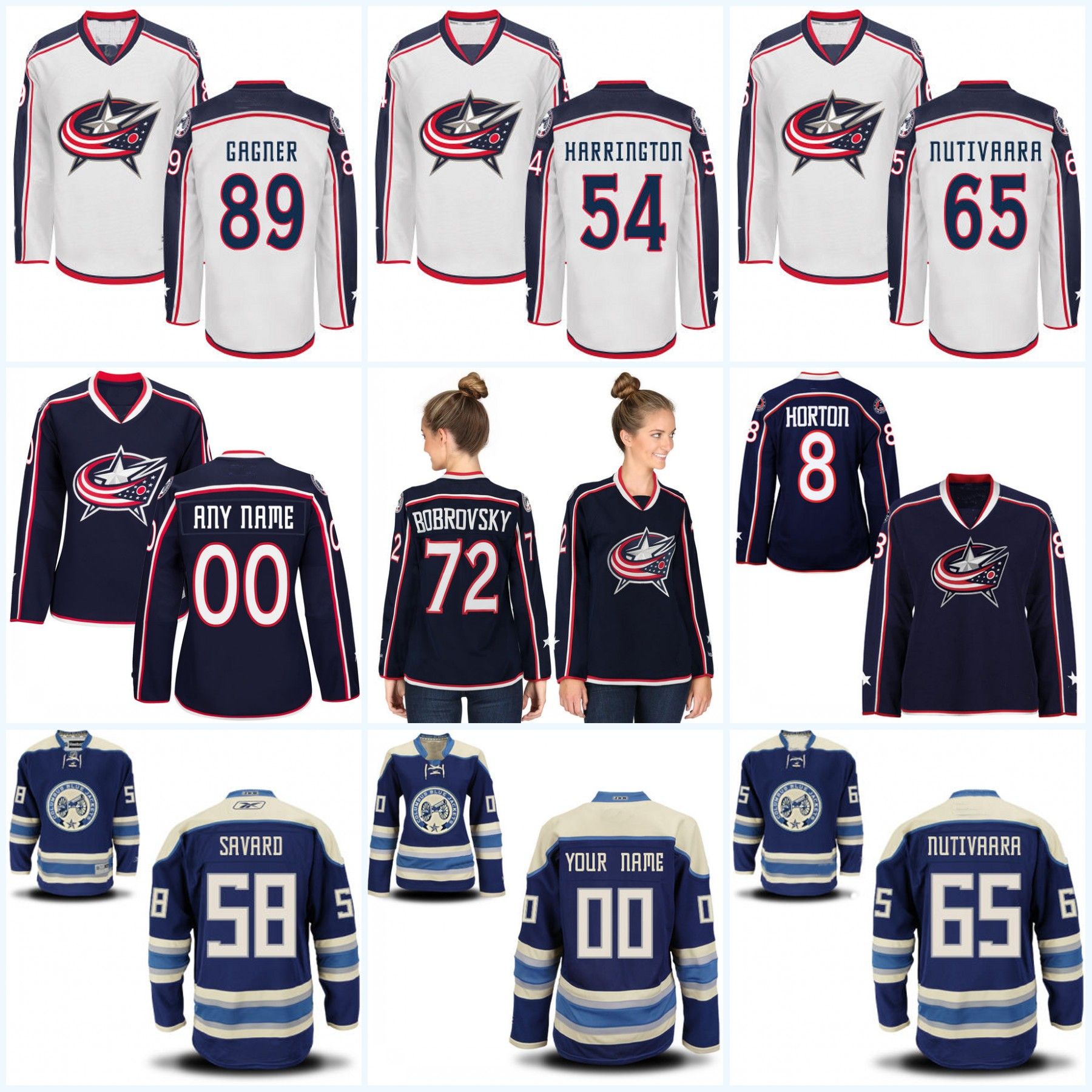 women's blue jackets jersey