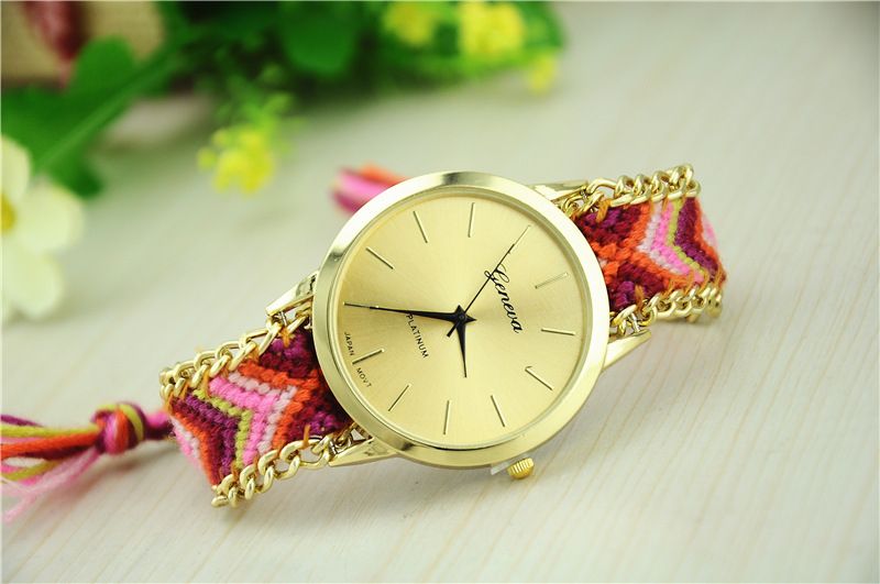 International Geneva Watches Fashion Handmade Rope Bracelet Women Watch Geneva Hand Woven Watch Ladies Quarzt Watch Christmas Gift Discount Watch Chronograph Watches From Bigbangzcx 1 83 Dhgate Com