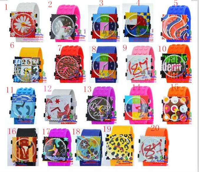 Square Stamp Colorful Quartz Watch Fashion Digital Stamps Watches From