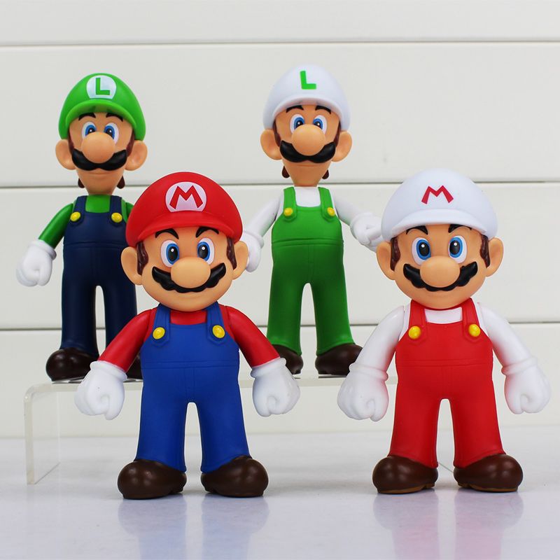 Doll 5/" Super Mario Odyssey Fire Mario Action Figure Toy Super Mario Bros