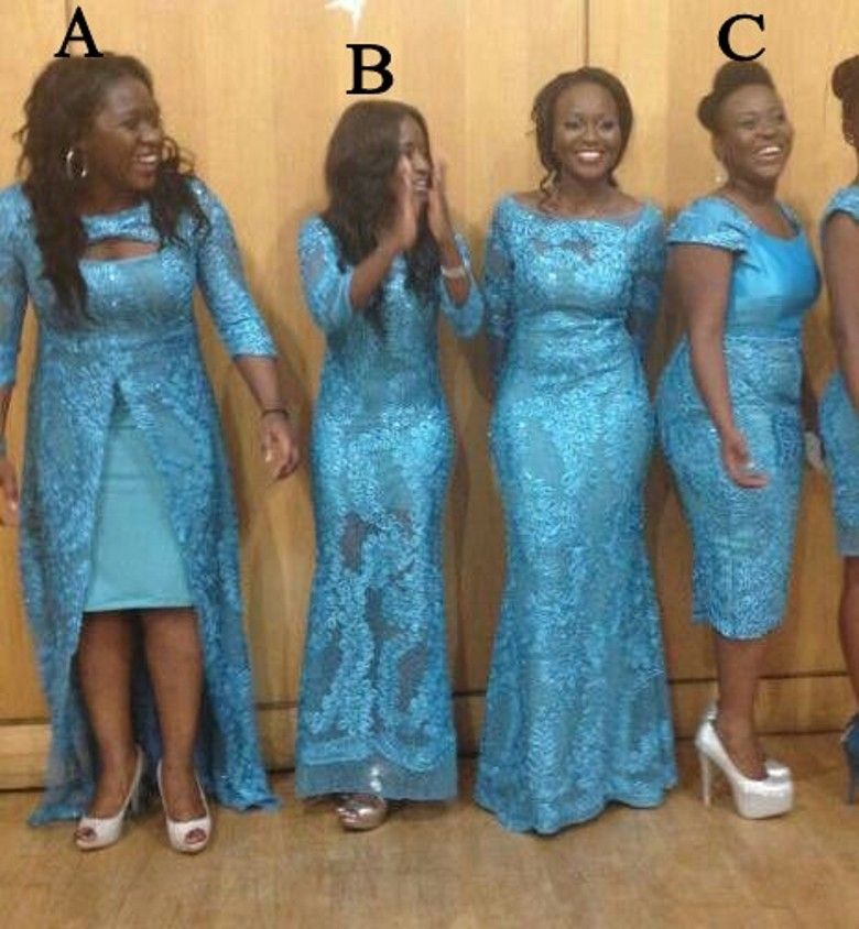 Sky Blue Lace Bridesmaid Dresses Hot ...