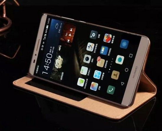 Alta calidad para Huawei Mate 7 con soporte Flip Funda Ventana Original de