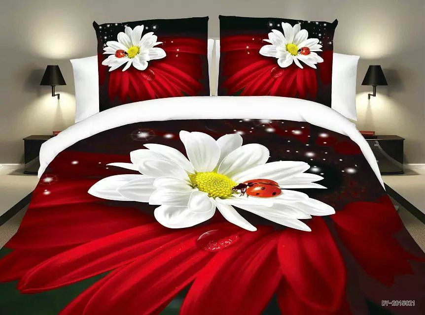 2015 New Red Flowers 3d Bedding Sets Plush Bedding Set King Size Bed Sheets Duvet Cover Pillows Quilt No Cotton Comforter Canada 2019 From Wmy2017