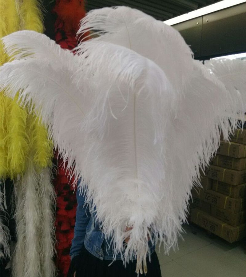 10pcs Wholesale Charm Ostrich Feathers White Wedding Party Centerpiece Ornament