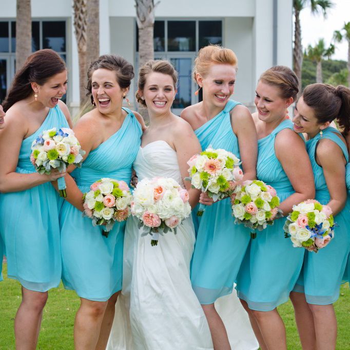 Light Turquoise Bridesmaid Dresses For 