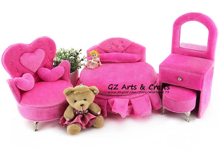 Discount Velvet Sofa Jewelry Box Jewelry Display Stand Pink Jewellery