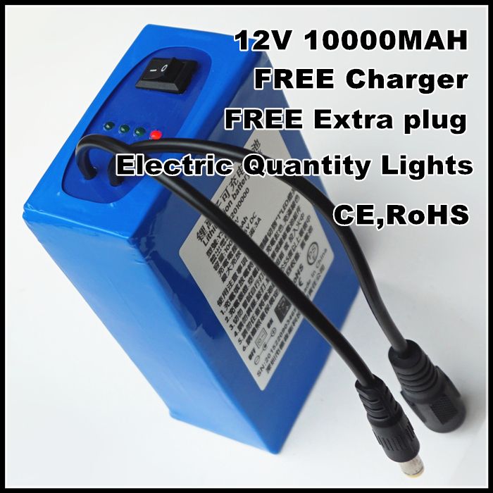 A Grade 12v 10000mah 3ah Rechargeable Li Po Power Source Lithium Ion Batteries Pack With Free Charger And Extra Plug Voltage E Cig Voltage Ecig From Hellorichard 78 4 Dhgate Com