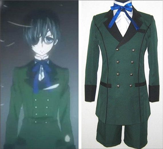 Grosshandel Japanischer Anime Black Butler Cosplay Kostum Sebasti Kuroshitsuji Ciel Phantomhive Aristokrat Edler Kleiderschrank Halloween Kostum Von