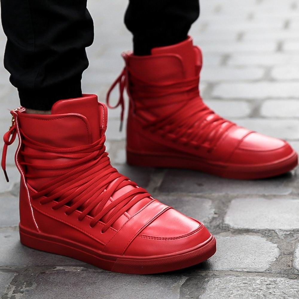 cool red sneakers