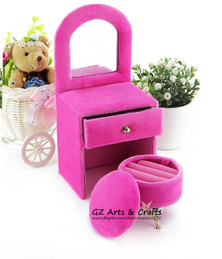 Discount Velvet Sofa Jewelry Box Jewelry Display Stand Pink Jewellery