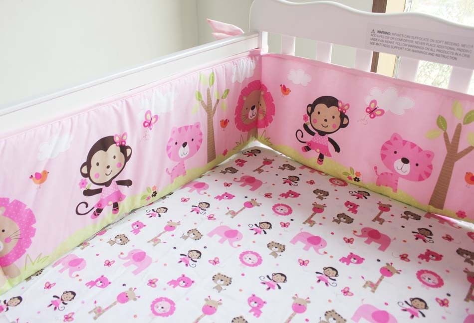 Sale 2016 Pure Cotton Baby Girl Crib Bedding Set 3d Embroidery