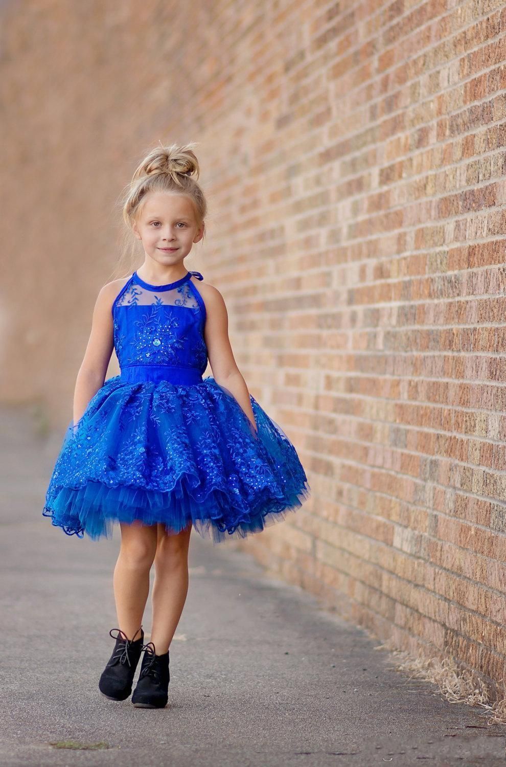kids dress blue