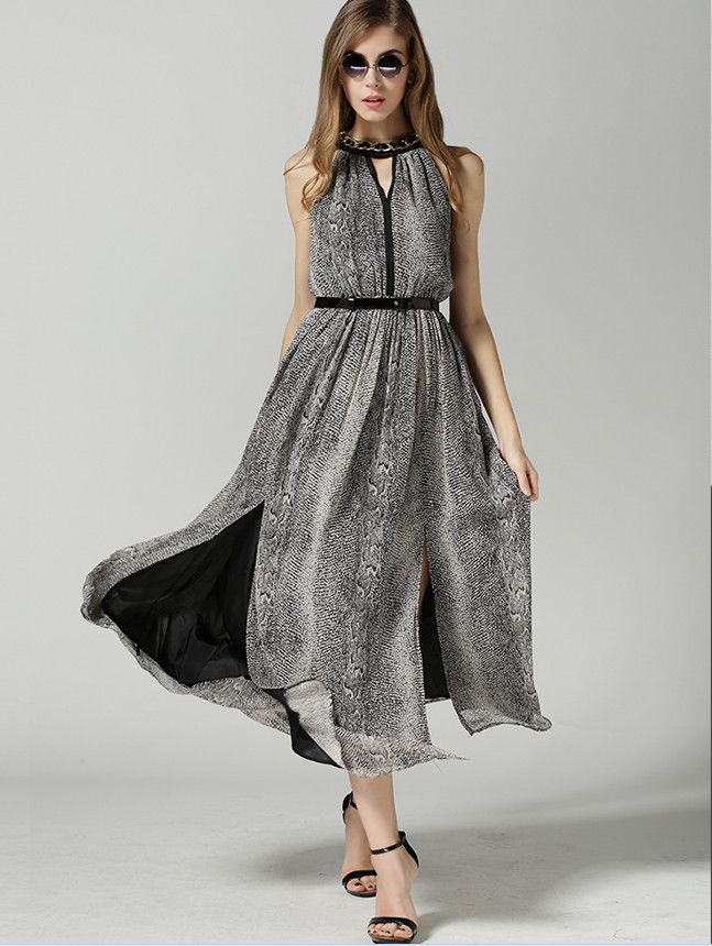 vestito lungo scollo av profondo