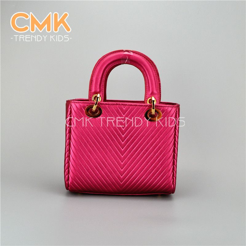 CMK KB087 Sloping Grain PU Leather Elegant Girls Handbags By Hardware