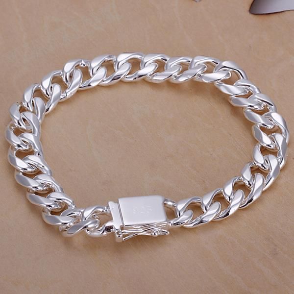 silver chain in hand