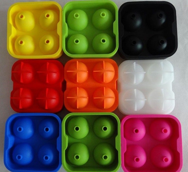 Silicone Ice Ball Maker Tray Sphere Molds 4 Round Silicone Ice Ball Maker Tray Sphere Molds 4 Round Making Mould For Whiskey Tail Wine Beer Beverage Party Bar Q2 From China Dhgate