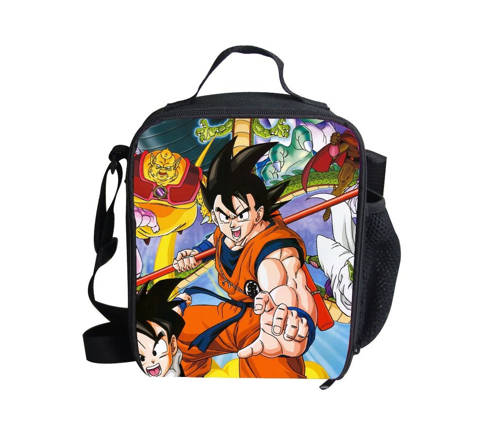 S/3 Anime Dragon Ball Backpack Insulated Lunch Bag Pencil Case Crossbody Bag Lot