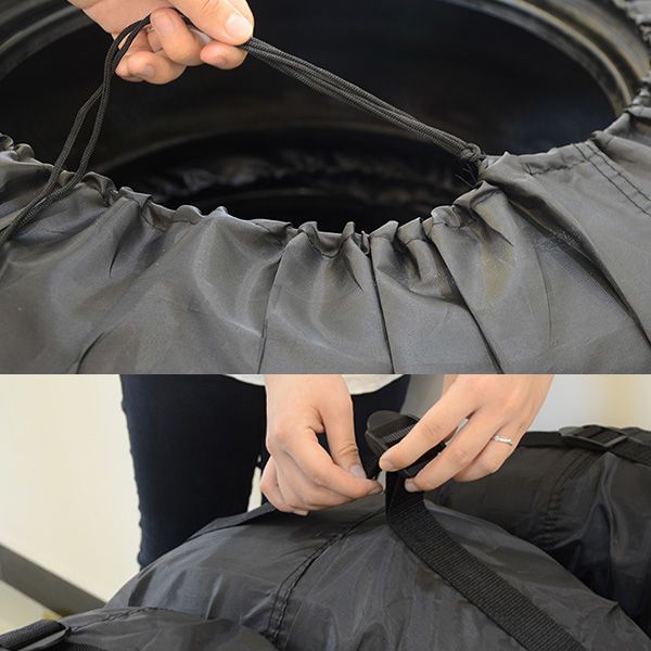 ELR Foldable 4u00d74 Spare Tire Covers 66 Cm26 In Rain Resistant Tyres Tote