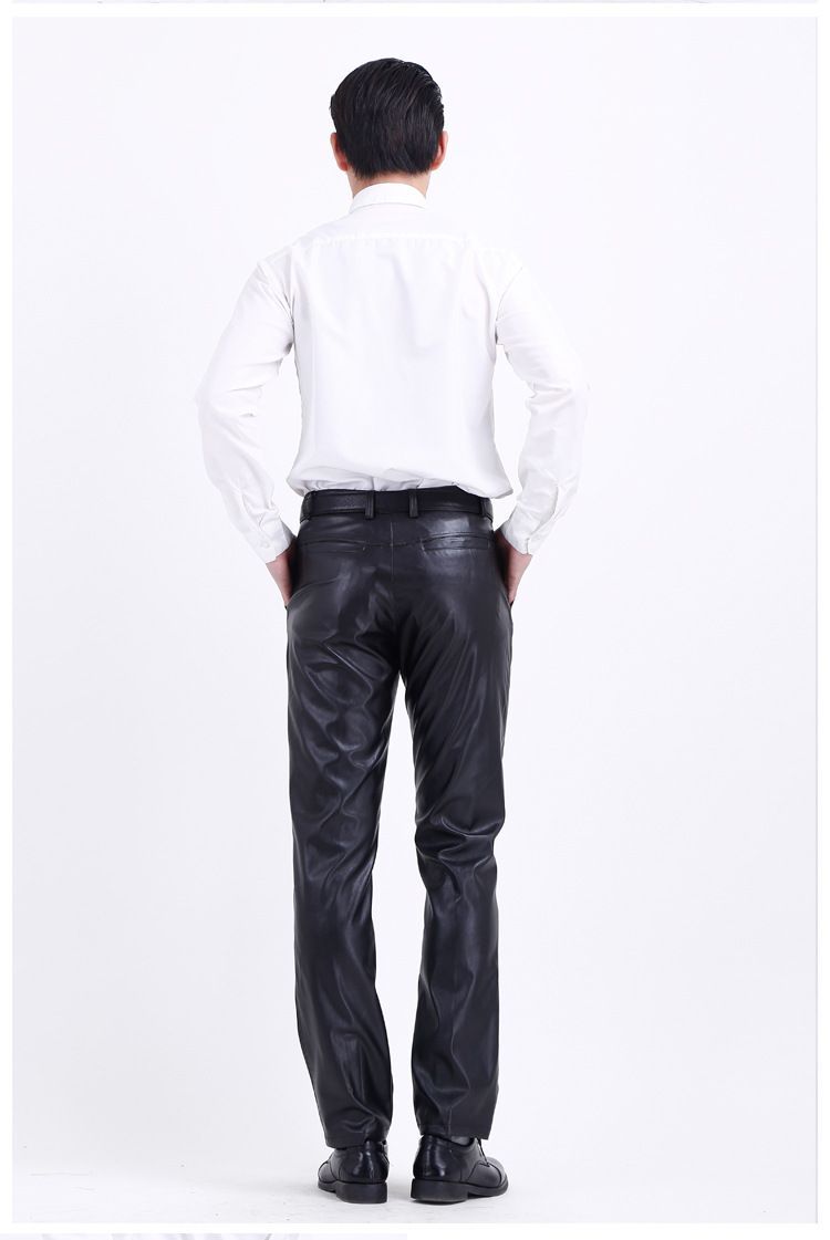 2020 2017 Summer New Hip Hop Mens Faux Pu Leather Pants Man Casual