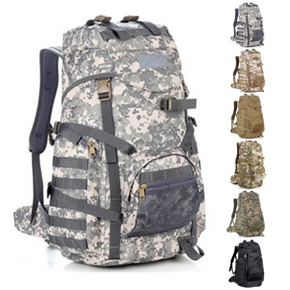 60L Hunting Tactical Backpack ACU Tactical Range Bag Sacheted MOLLE