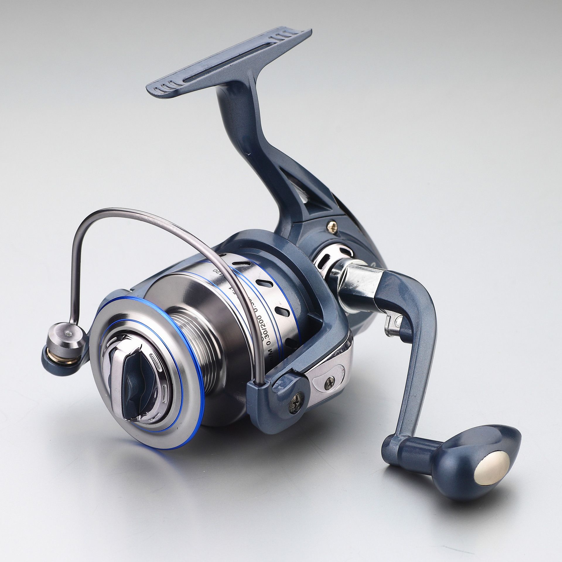blue spinning reel