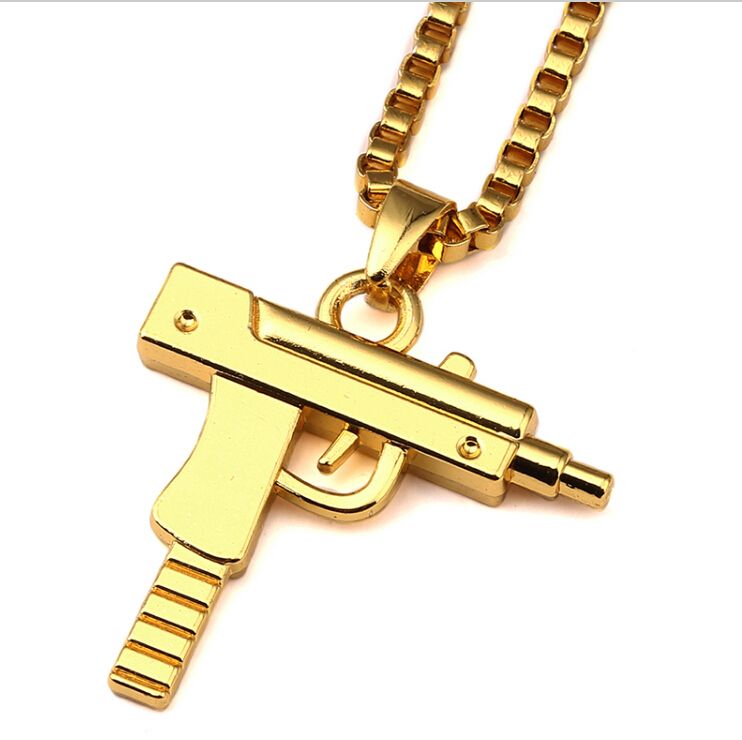 Whole Gold Chain Pistol Pendant Uni Submachine - Gold Pendants For Chains Whole Gold Chain Pistol Pendant Uni Submachine - Gold Pendants For Chains