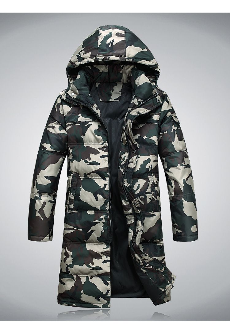 mens long down puffer coat