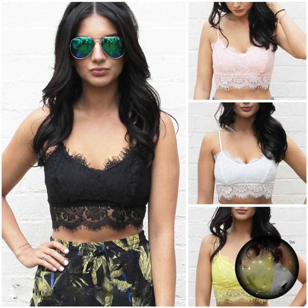 Fashion Women Lace Floral Bralette Bralet Bra Bustier Crop Top Cami Unpadd Tank