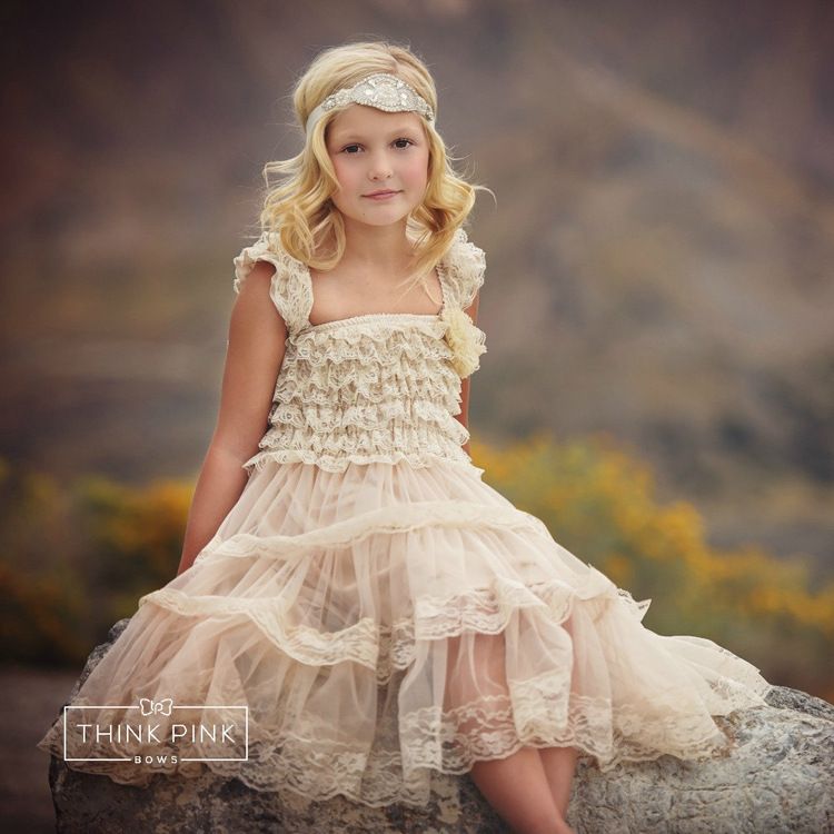 girls ivory lace dress