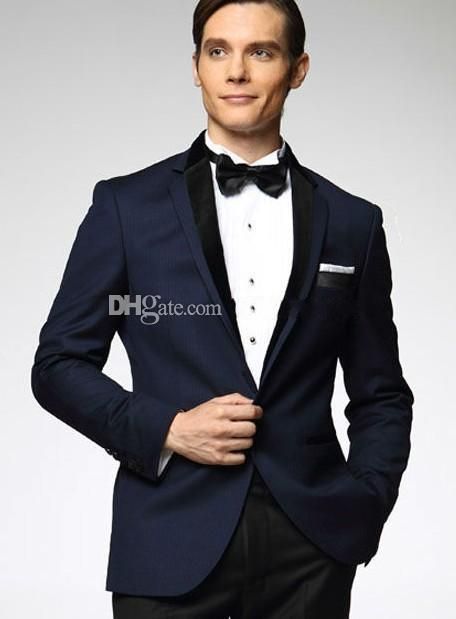 navy blazer black lapel