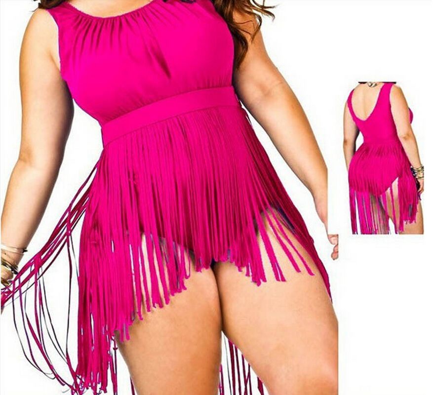 pink plus size swimsuit