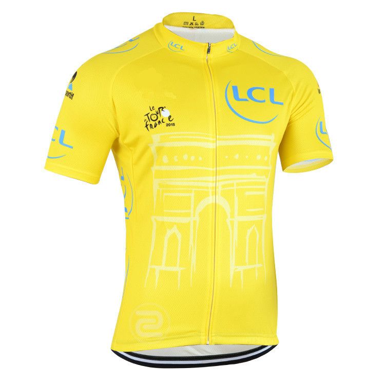 yellow cycling top