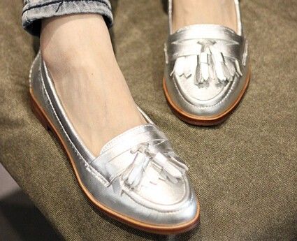 cheap silver flats