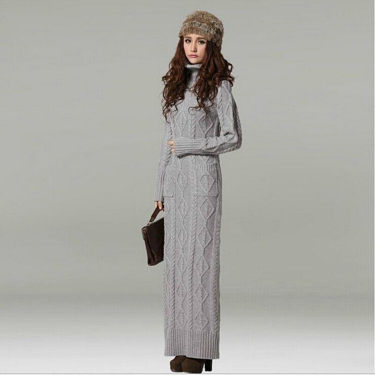 Acquistare Donne In Abito Dautunno Larrivo Del Nuovo Maglione A Collo Alto  2014 Lungo Vestito Di Lana Economico | Consegna Veloce E Qualità | DHgate  Italy