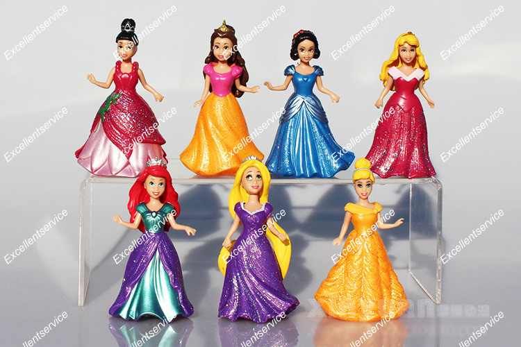 Original Disny Princess Magiclip Rapunzel Ariel Snow White Cinderella Belle Aurora Tiana Small Doll Fashion Figure Toy Gift From Excellentservice 21 11 Dhgate Com
