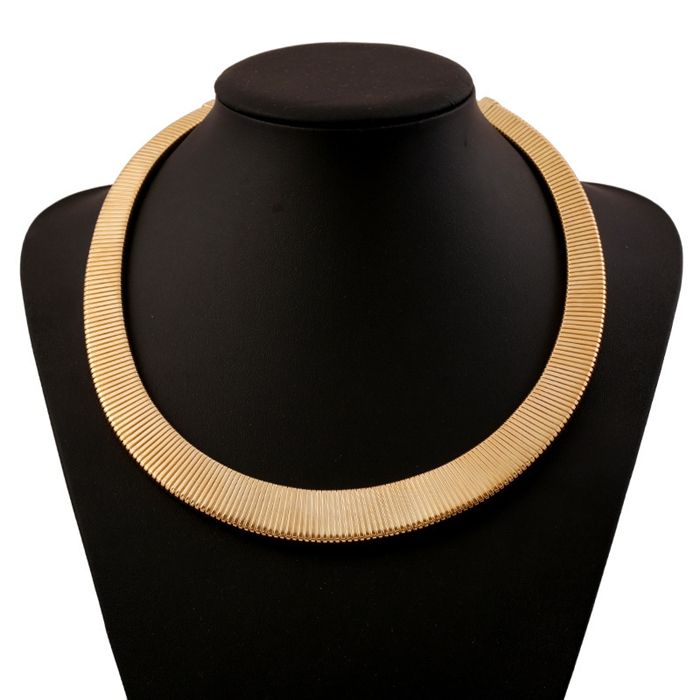 Solid Gold Collar Necklace on Sale, 58 