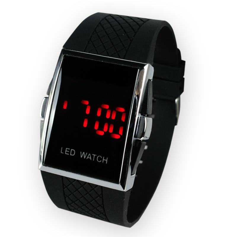 stainless steel back led watch