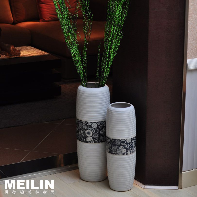Fashion Modern Home Decoration Ceramic Brief Large Floor Vase