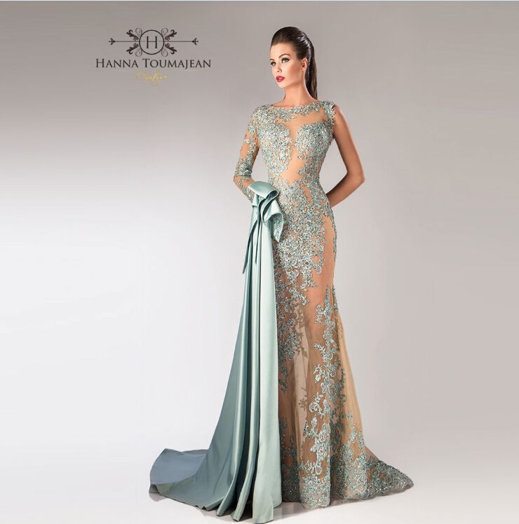 illusion evening dress