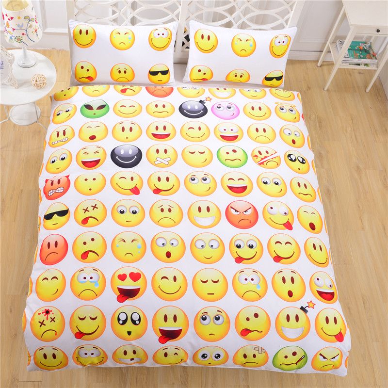 poop emoji twin bed set