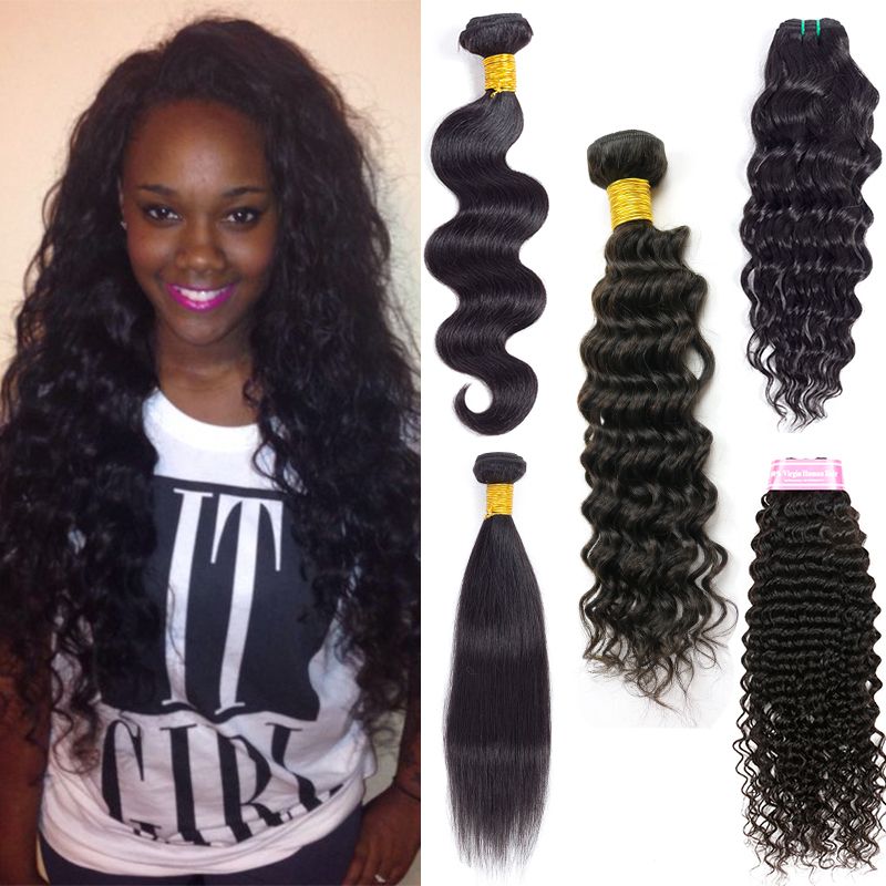 Aliyou Peruvian Straight Body Wave Human Hair Weaves 5 Or 6