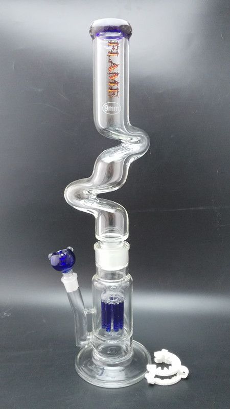 2020 9mm Large Glass Water Pipes Glass Bongs With Twisted Zong 10 Arms Perc 20 47inch 52cm Height 18 8mm Joint Glass Bowl And Ceramic Domeless From Cleanclearglass 96 03 Dhgate Com