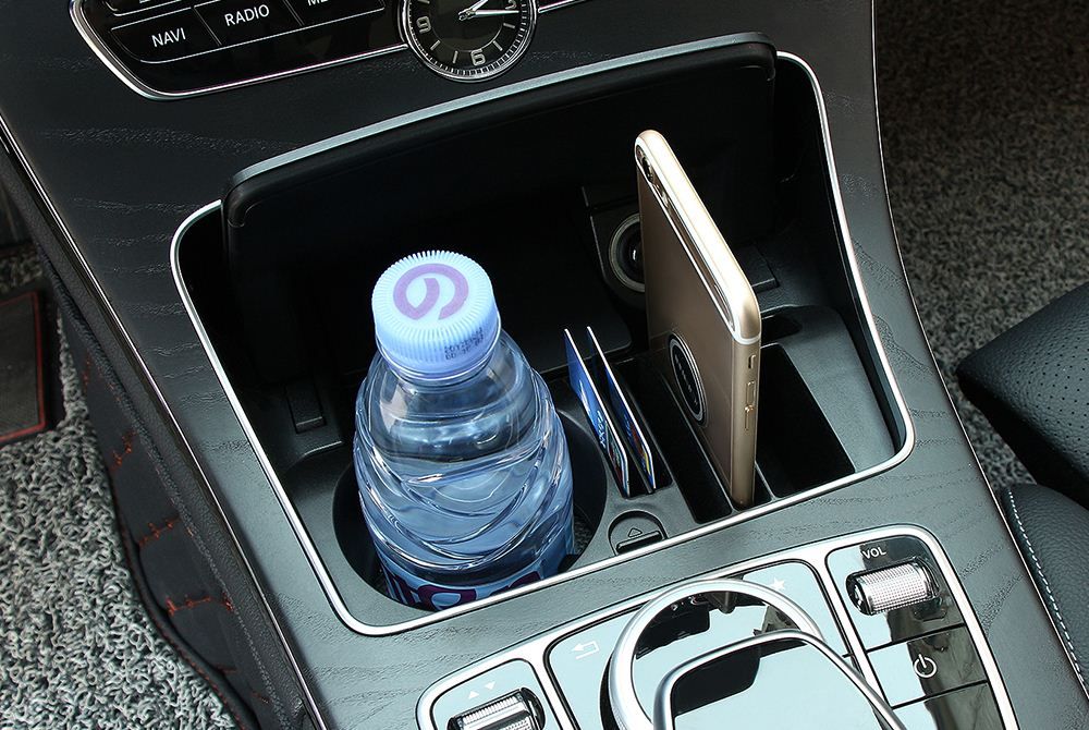 Central Console Storage Box Cup Holder For Mercedes Benz GLC C Class E Class