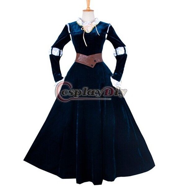 vestido da princesa merida