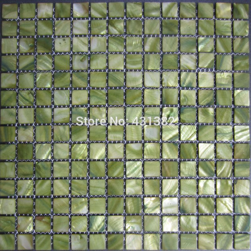 Grosshandel Freies Verschiffen Mosaik Fliesen Grun Perlmutt